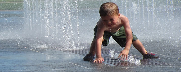 Fuente seca para plaza pública