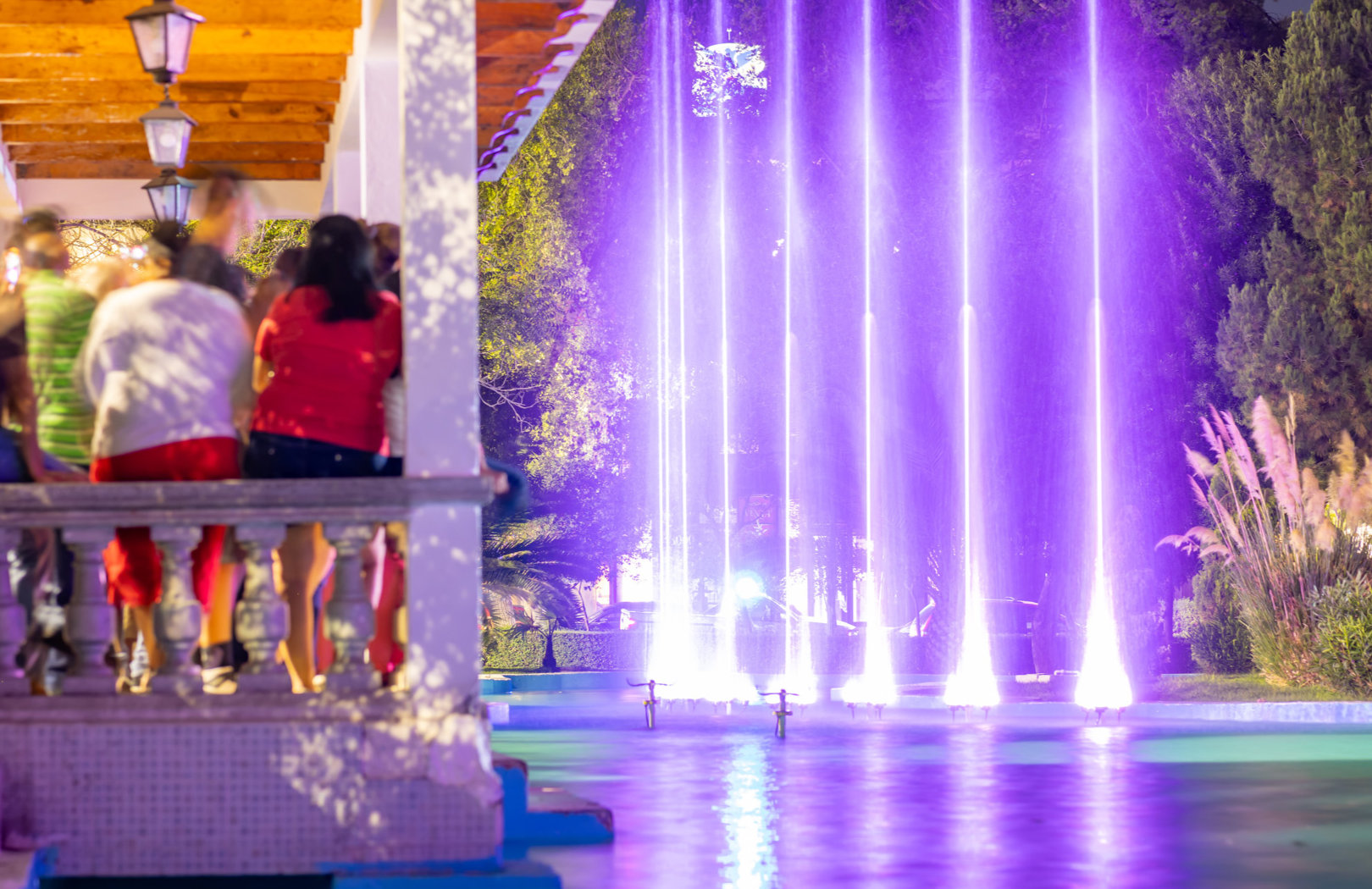 Splash pad y fuente interactiva